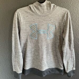 Under Armour Heather Gray Sweatshirt with Light Blue Emblem